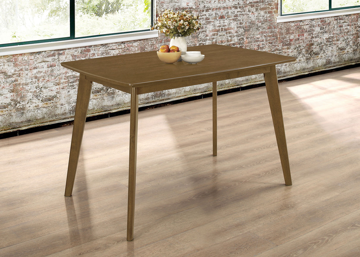Kersey Dining Table With Angled Legs Chestnut