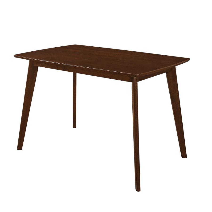 Kersey Dining Table With Angled Legs Chestnut