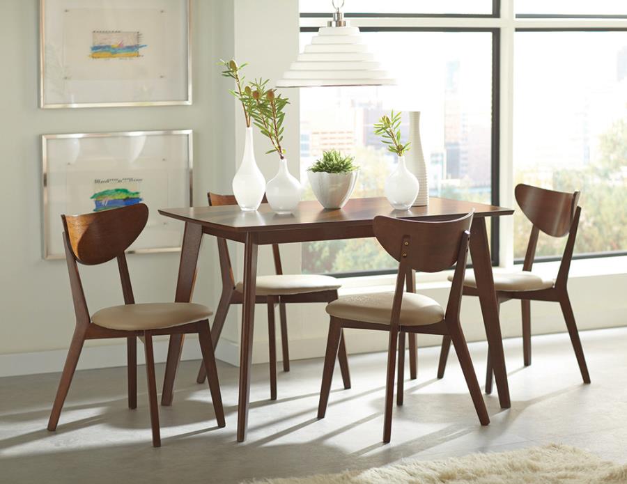 Kersey Dining Table With Angled Legs Chestnut