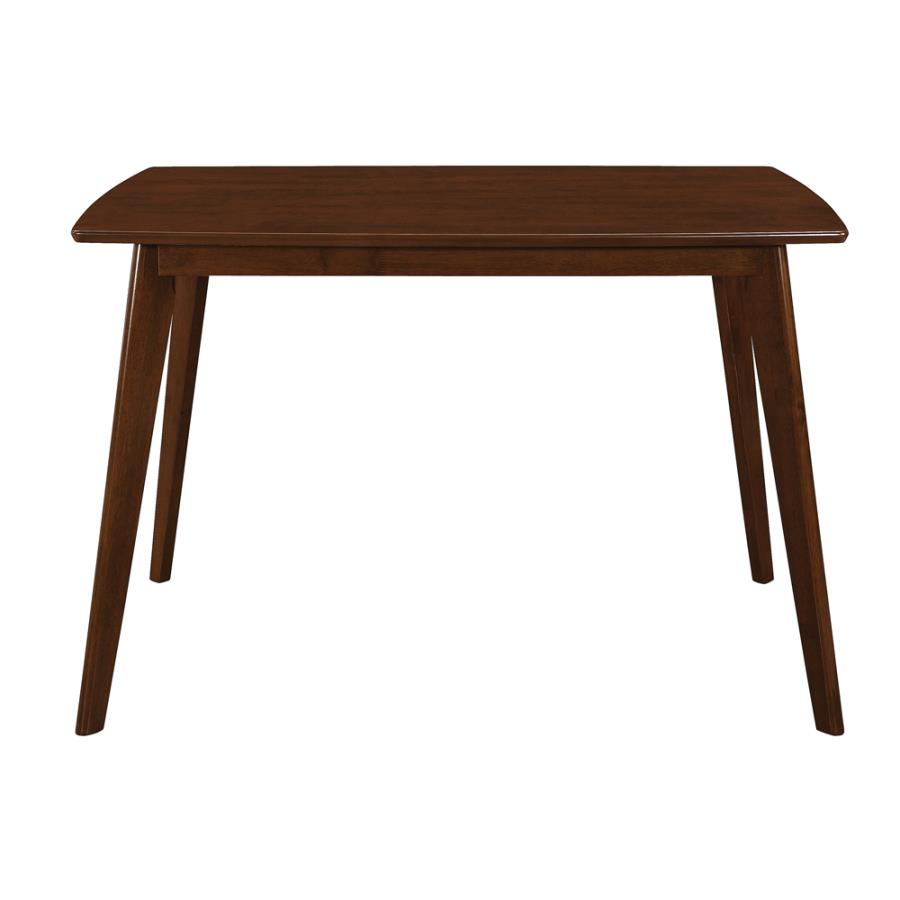 Kersey Dining Table With Angled Legs Chestnut