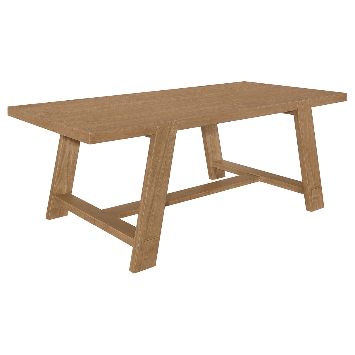 Sharon Brown Rectangular 84-Inch Wood Trestle Dining Table