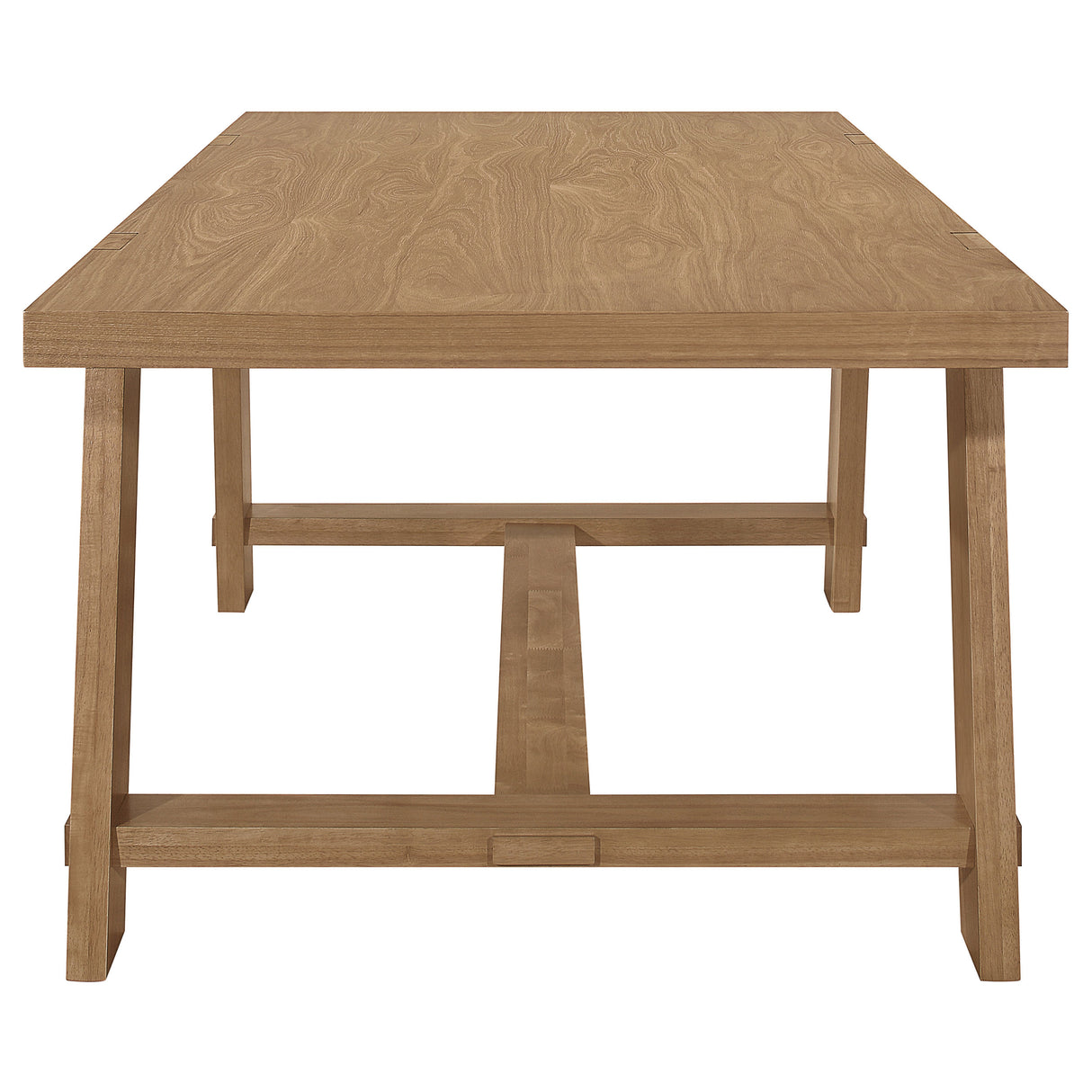 Sharon Brown Rectangular 84-Inch Wood Trestle Dining Table