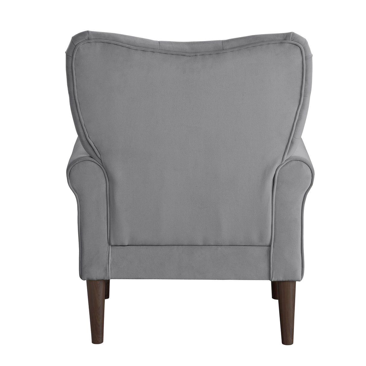 Kyrie Dark Gray Velvet Accent Chair