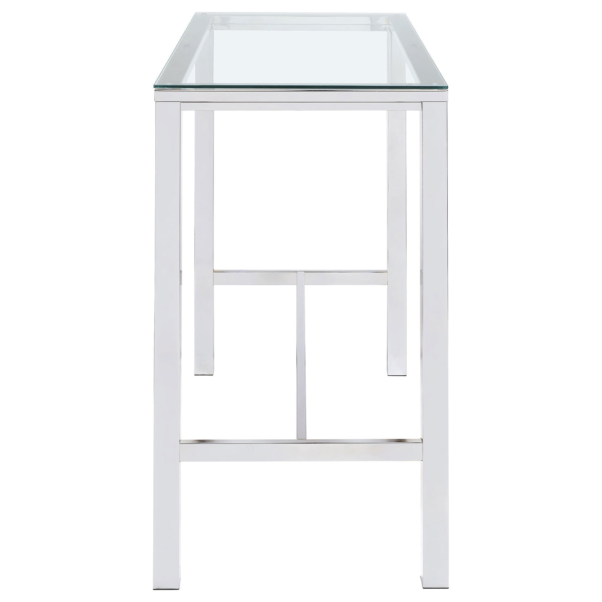 Tolbert Bar Table With Glass Top Chrome
