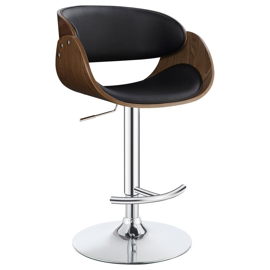 Dana Adjustable Bar Stool Black And Chrome