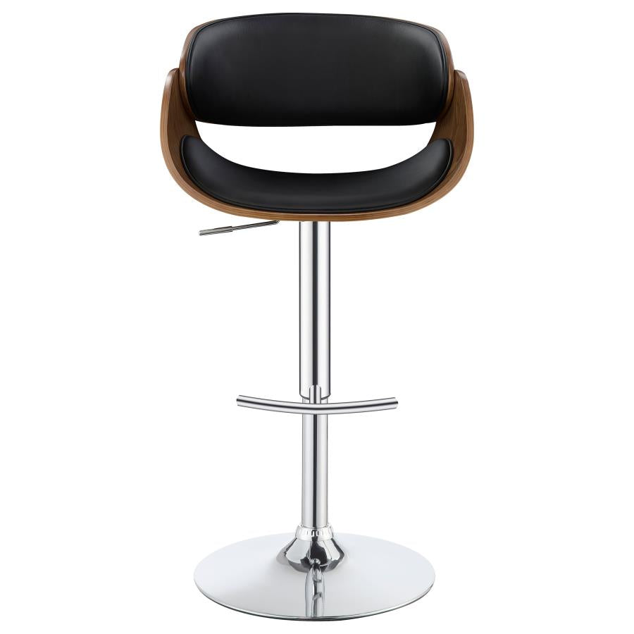 Dana Adjustable Bar Stool Black And Chrome