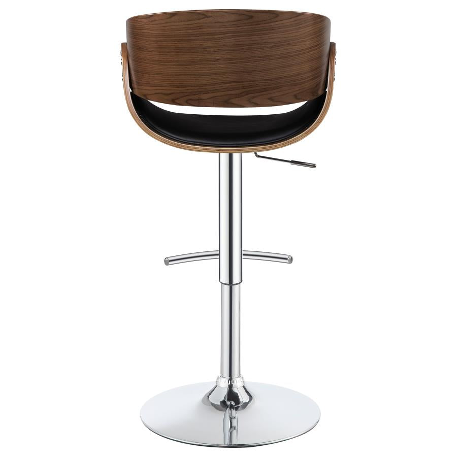 Dana Adjustable Bar Stool Black And Chrome