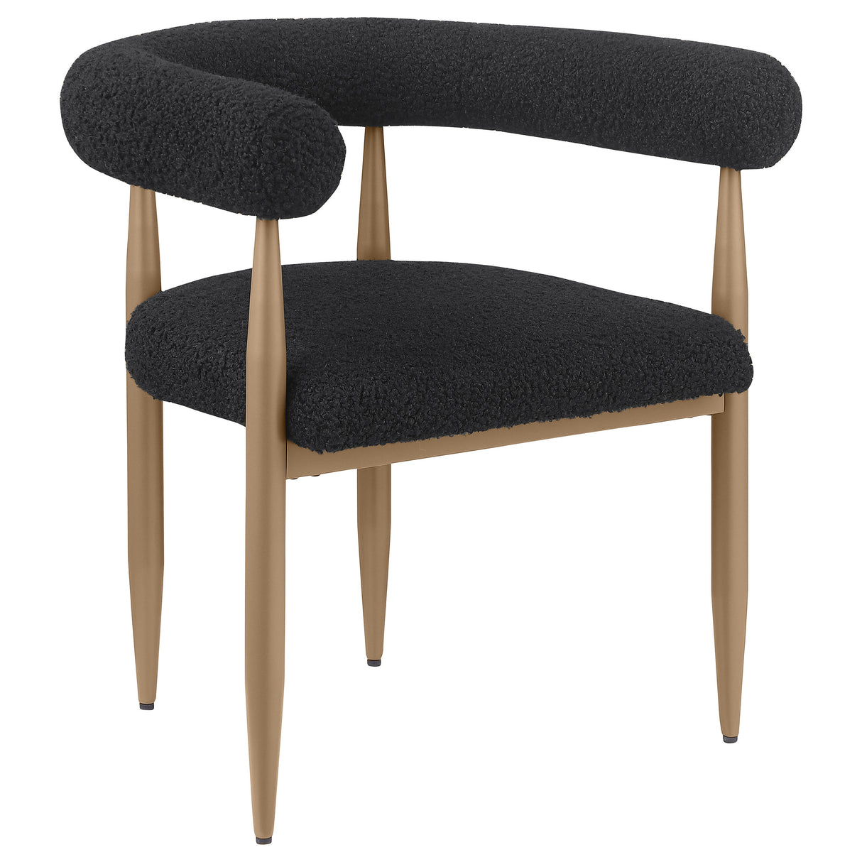 Dunmore Black Boucle Upholstered Dining Arm Chair (Set Of 2)