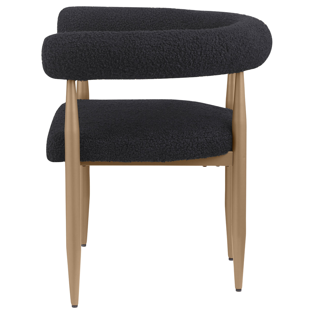 Dunmore Black Boucle Upholstered Dining Arm Chair (Set Of 2)