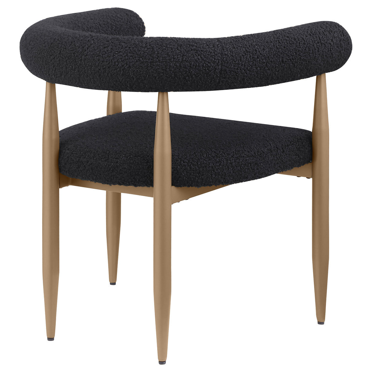Dunmore Black Boucle Upholstered Dining Arm Chair (Set Of 2)