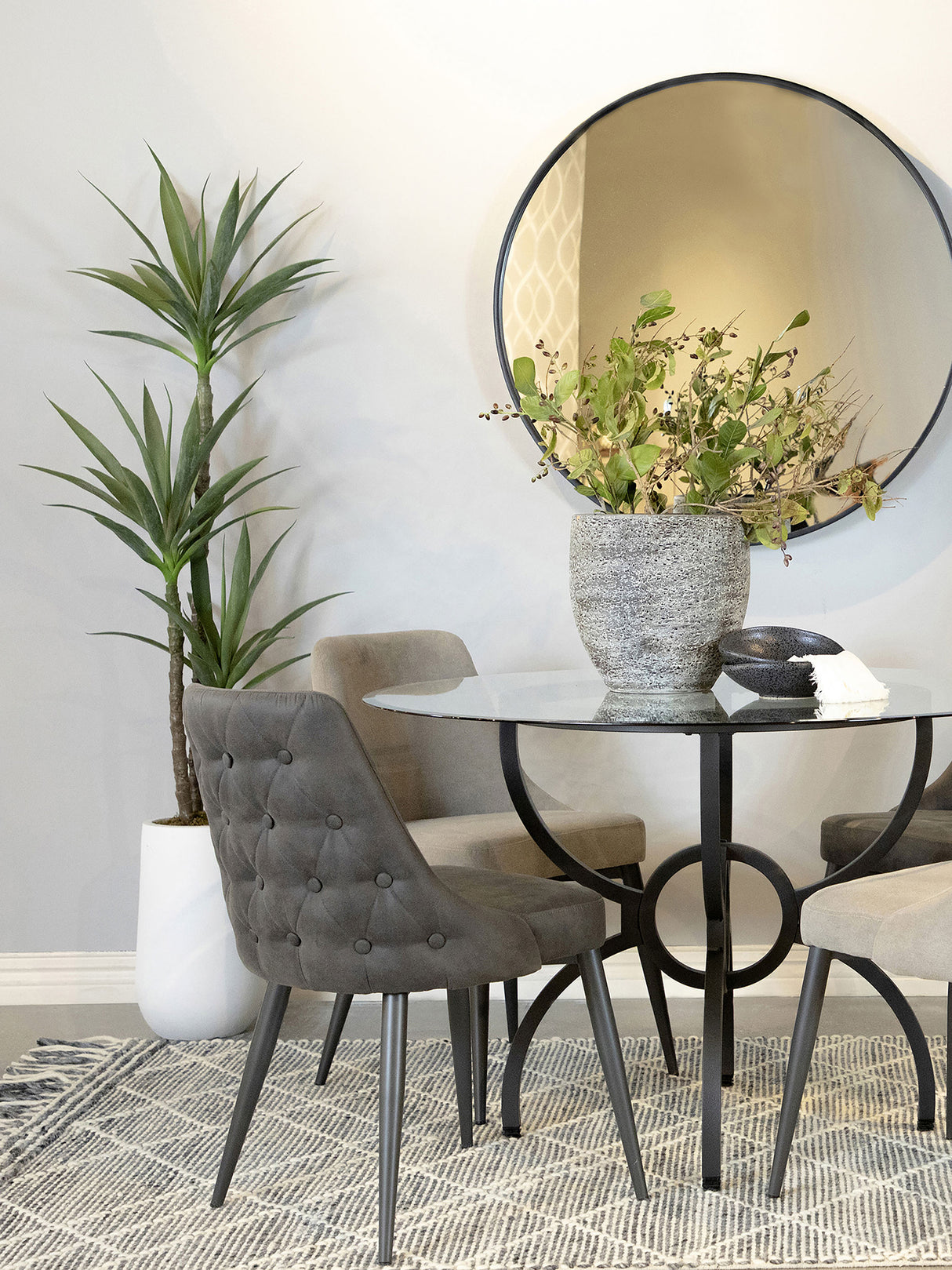 Cosmo Upholstered Curved Back Side Chairs (Set Of 2)