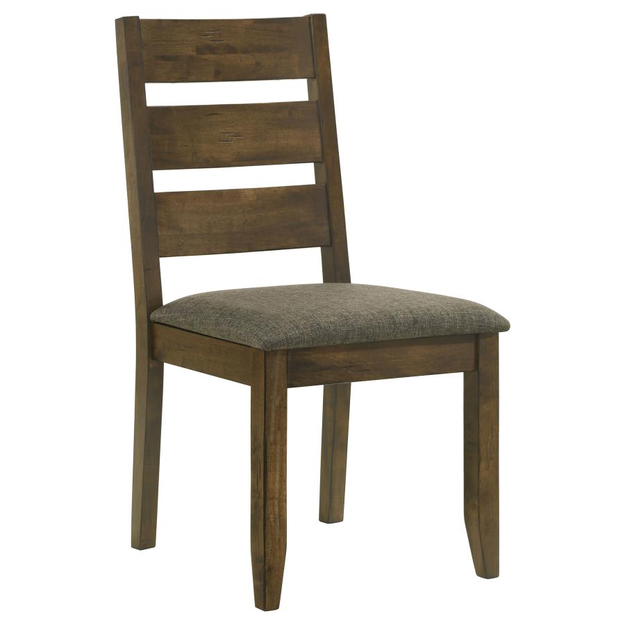 Alston Ladder Back Dining Side Chairs Knotty Nutmeg And Grey (Set Of 2)