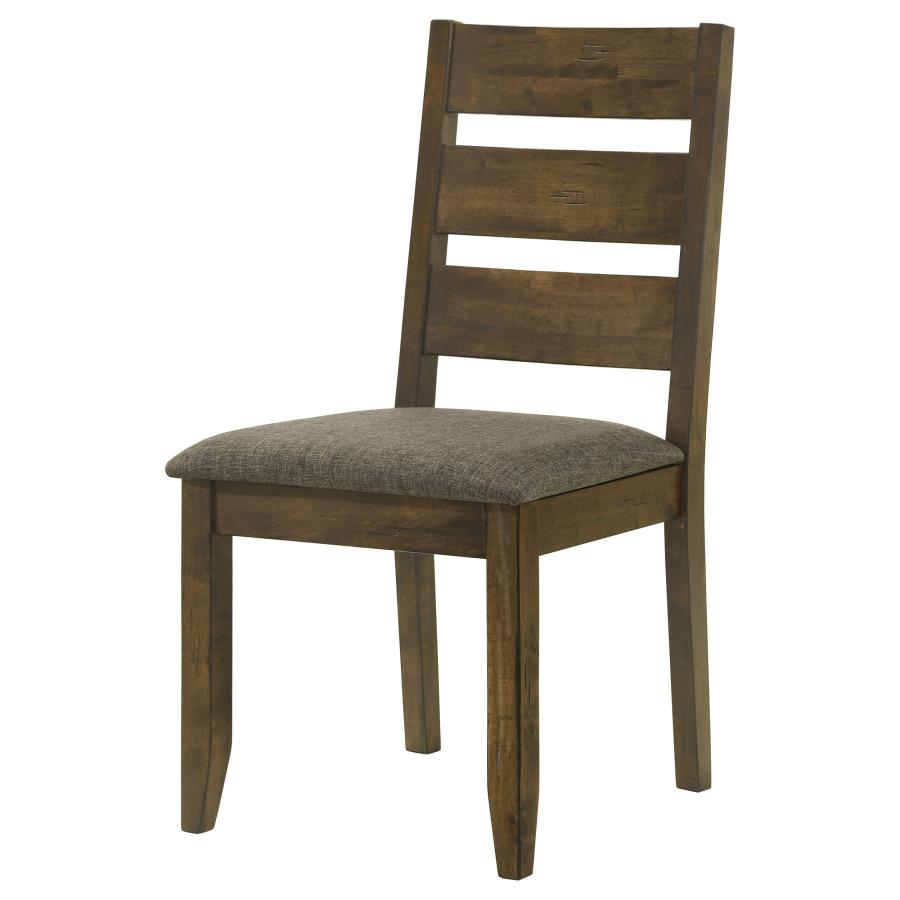 Alston Ladder Back Dining Side Chairs Knotty Nutmeg And Grey (Set Of 2)
