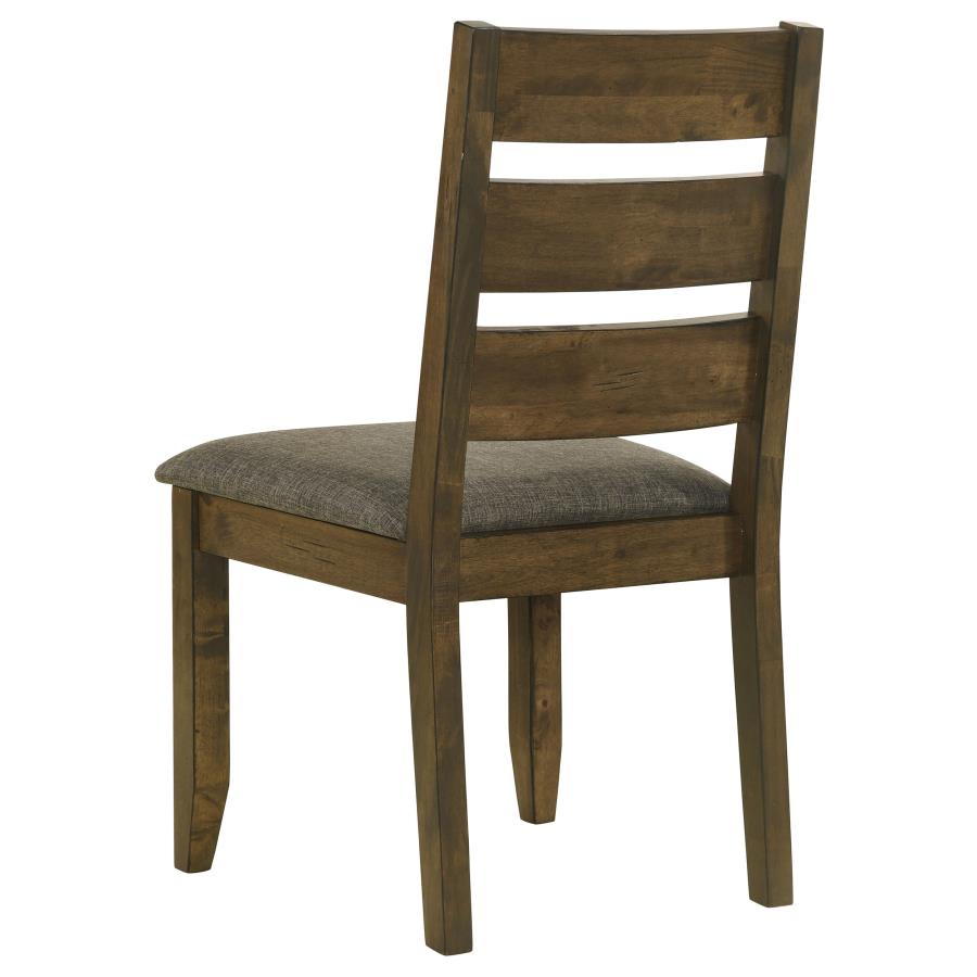 Alston Ladder Back Dining Side Chairs Knotty Nutmeg And Grey (Set Of 2)