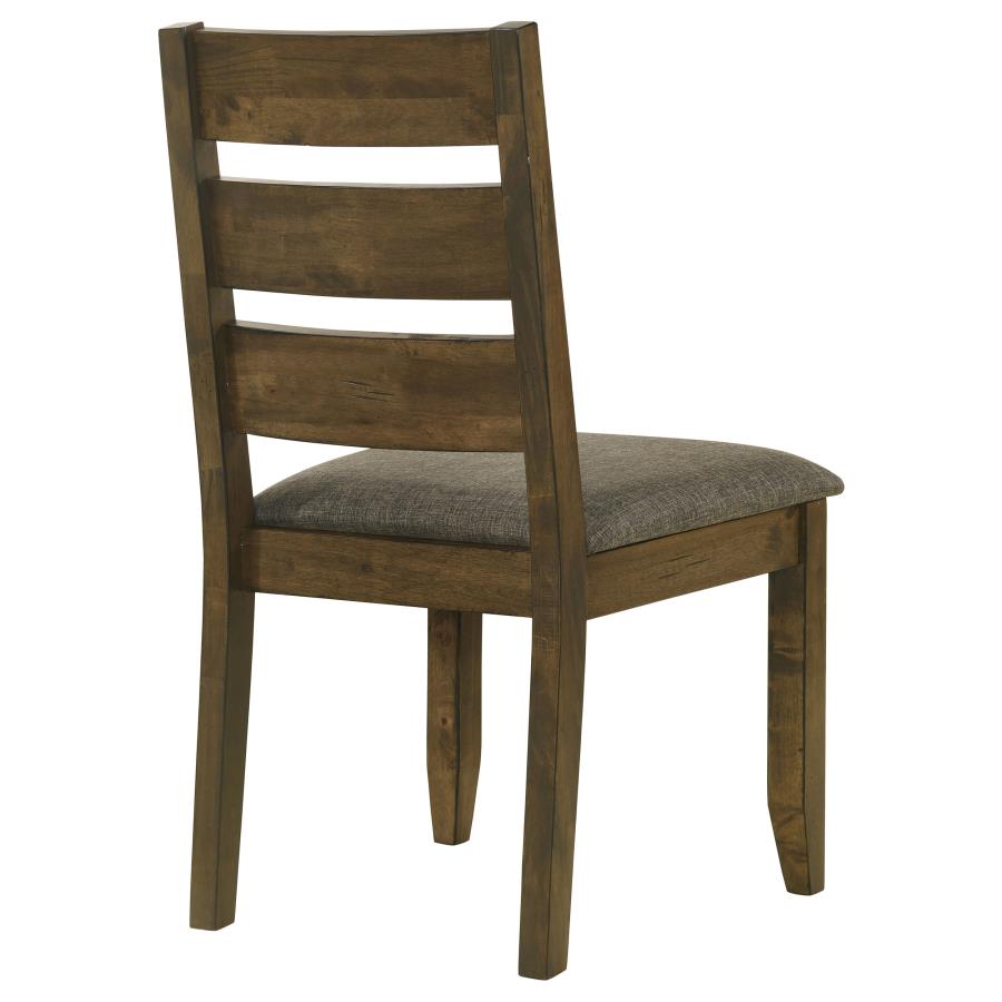 Alston Ladder Back Dining Side Chairs Knotty Nutmeg And Grey (Set Of 2)