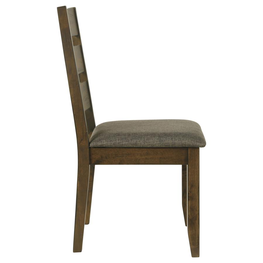 Alston Ladder Back Dining Side Chairs Knotty Nutmeg And Grey (Set Of 2)