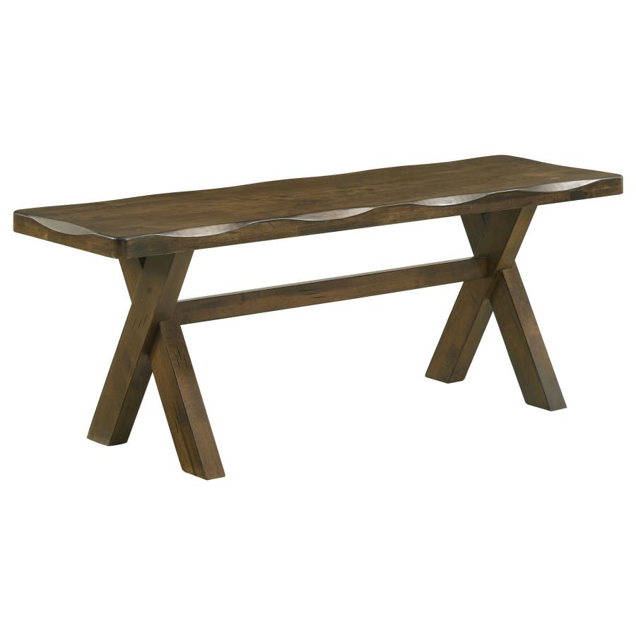 Alston X-Shaped Dining Bench Knotty Nutmeg