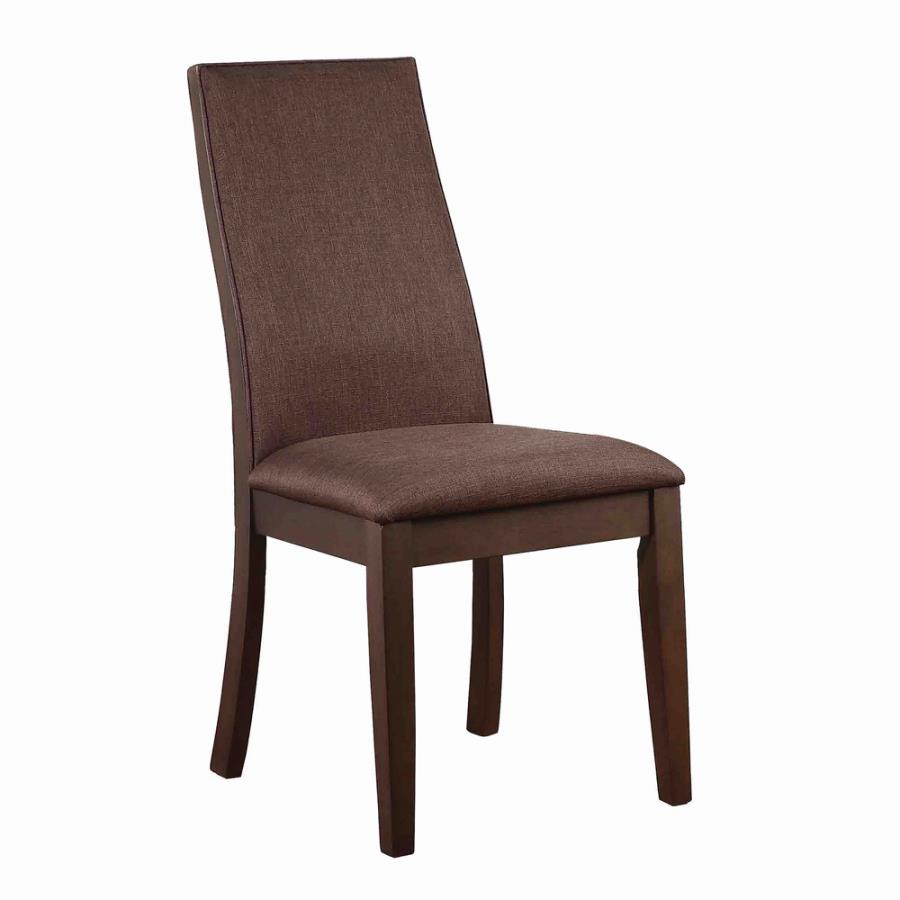 Spring Creek Upholstered Side Chairs Rich Cocoa Brown (Set Of 2)
