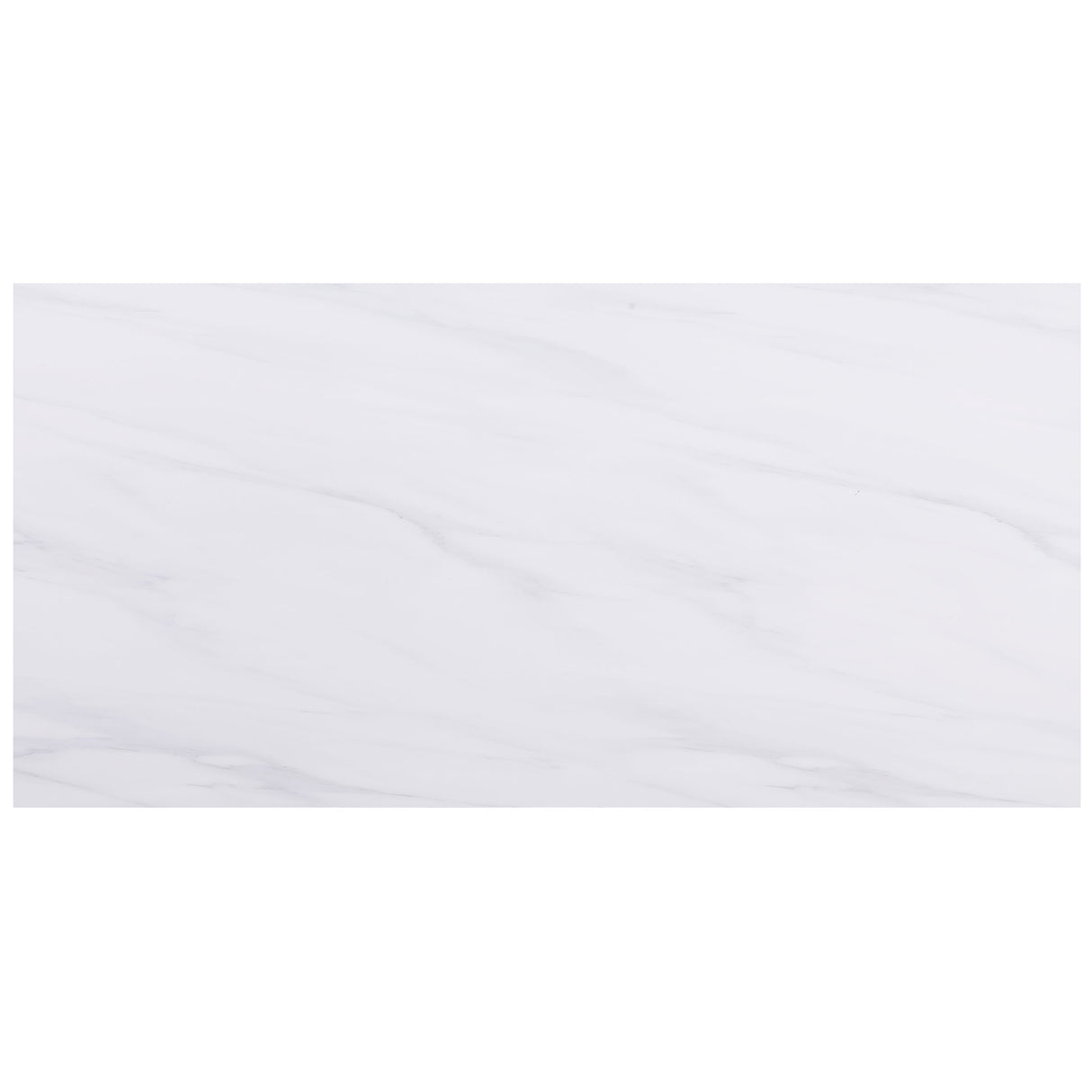 Carla White 80-Inch Cultured Carrara Marble Top Dining Table