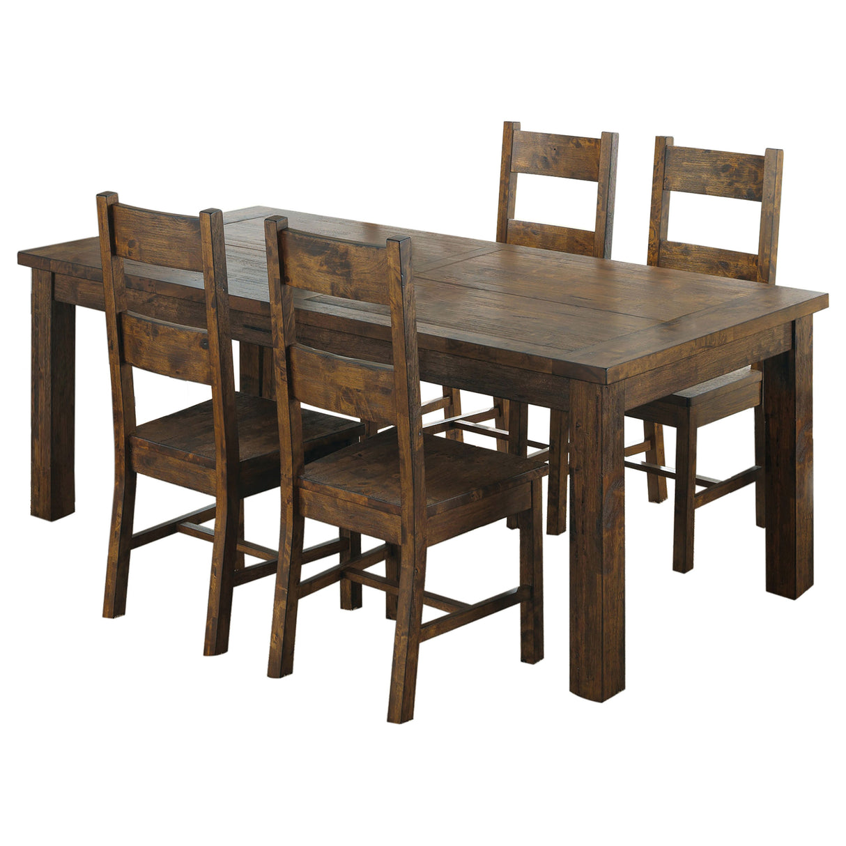 Coleman Rustic Golden Brown 5-Piece Rectangular Dining Set