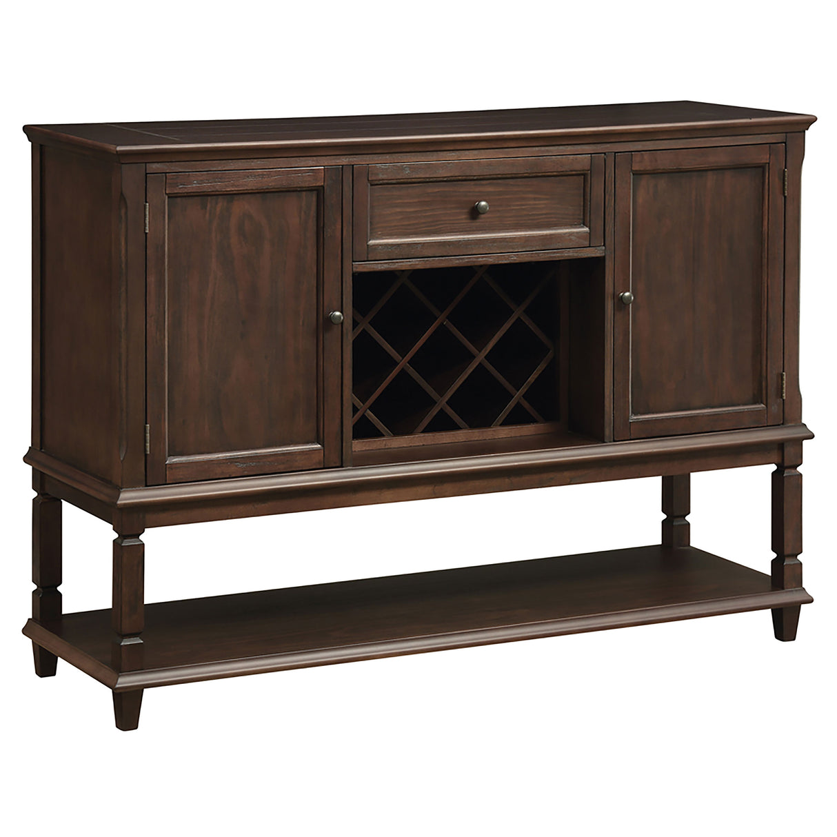 Parkins Server With Lower Shelf Rustic Espresso