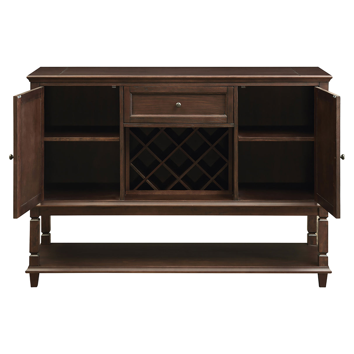 Parkins Server With Lower Shelf Rustic Espresso