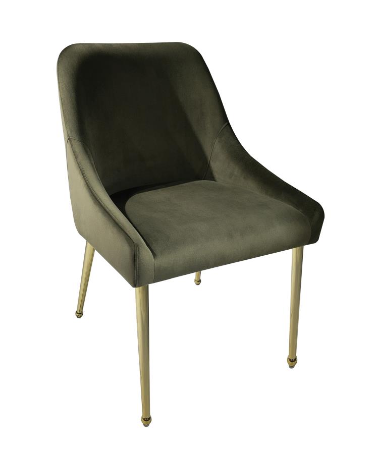 Mayette Upholstered Dining Side Chair Olive (Set of 2)