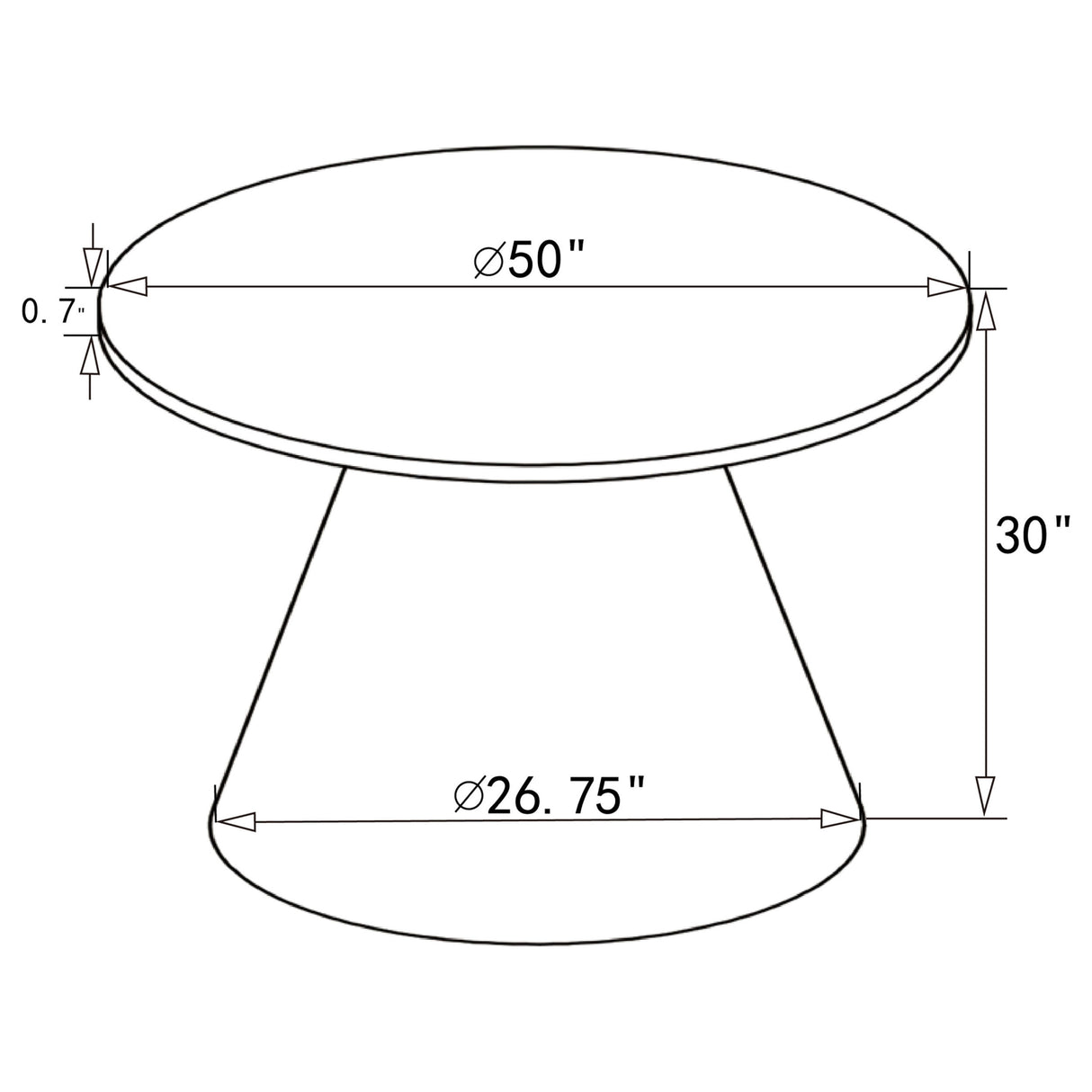 Ambrose White Marble Round 50-Inch Top Dining Table Brushed Gold