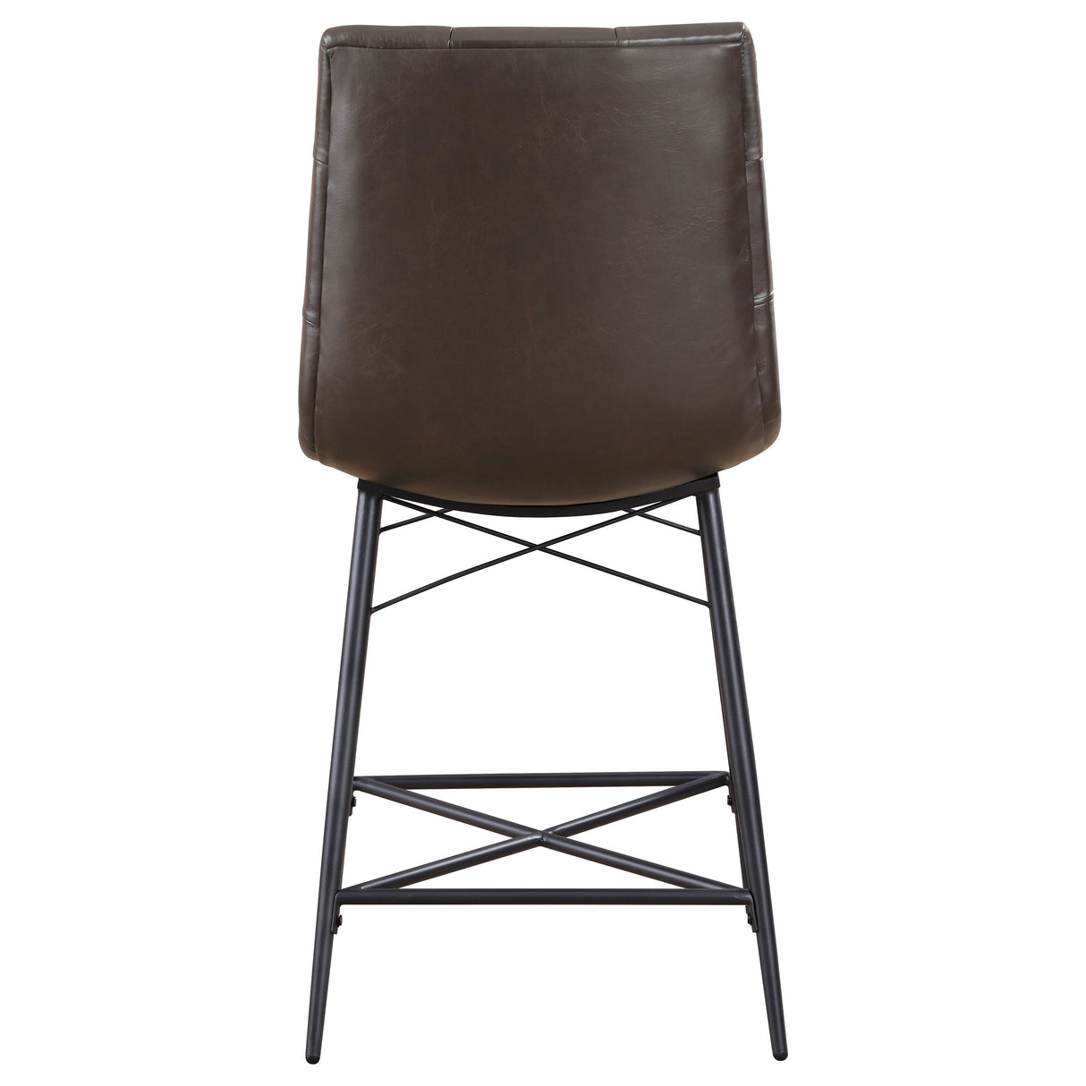 Aiken Upholstered Tufted Counter Height Stools Brown (Set Of 2)