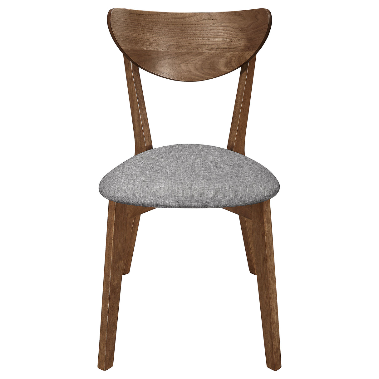 Alfredo Upholstered Dining Chairs Grey And Natural Walnut (Set Of 2)