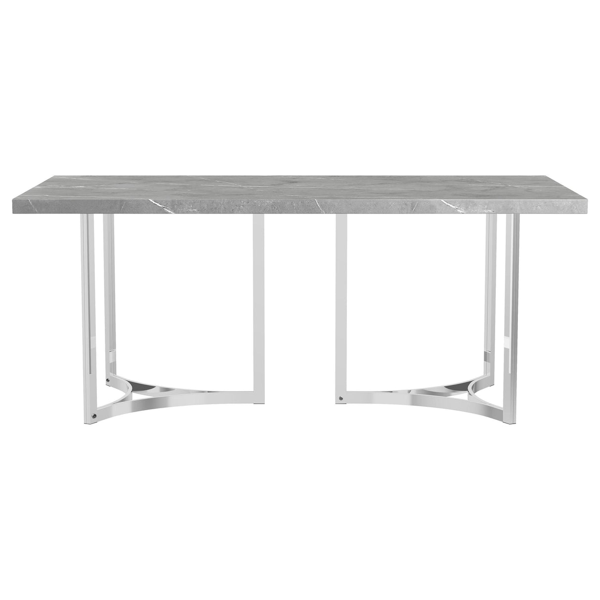 Sterling Grey Faux Marble 72-Inch Rectangular Dining Table