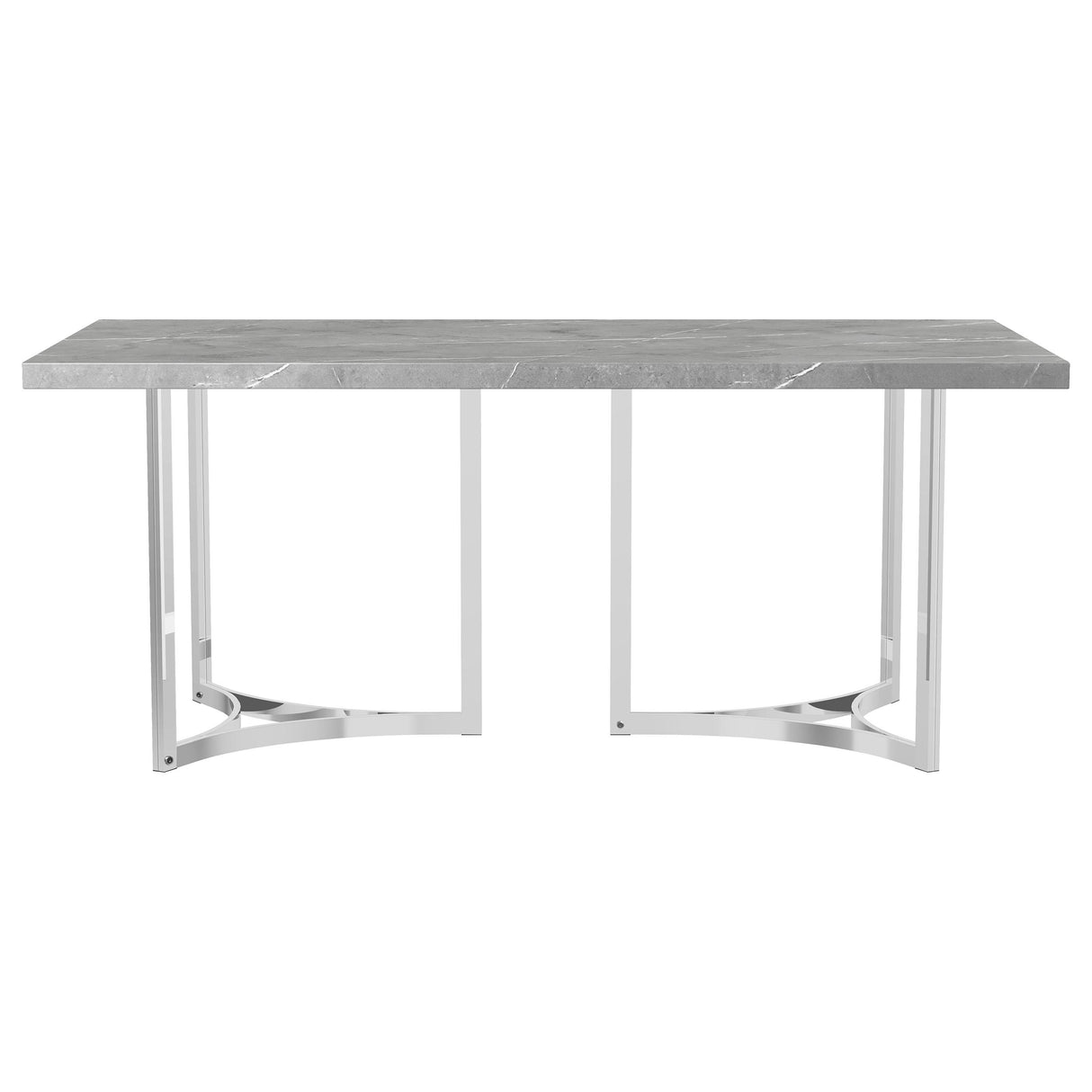 Sterling Grey Faux Marble 72-Inch Rectangular Dining Table