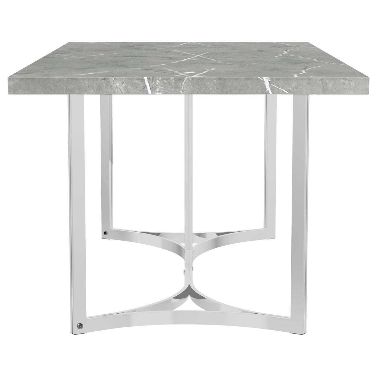Sterling Grey Faux Marble 72-Inch Rectangular Dining Table