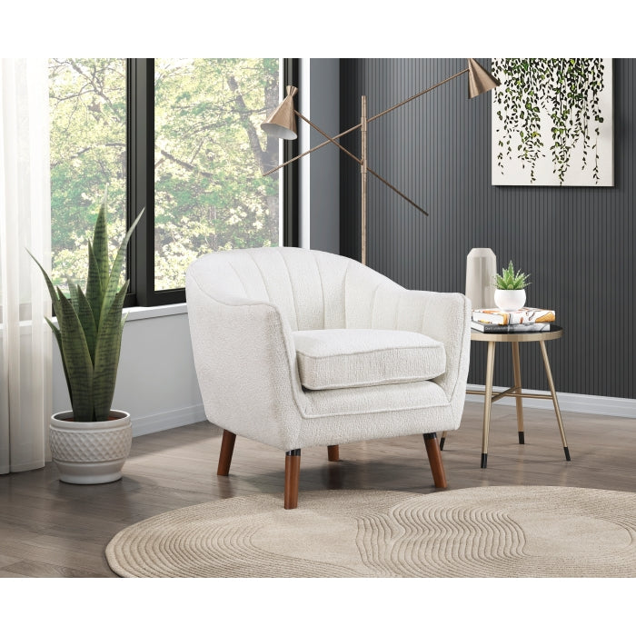 Cutler White Accent Chair