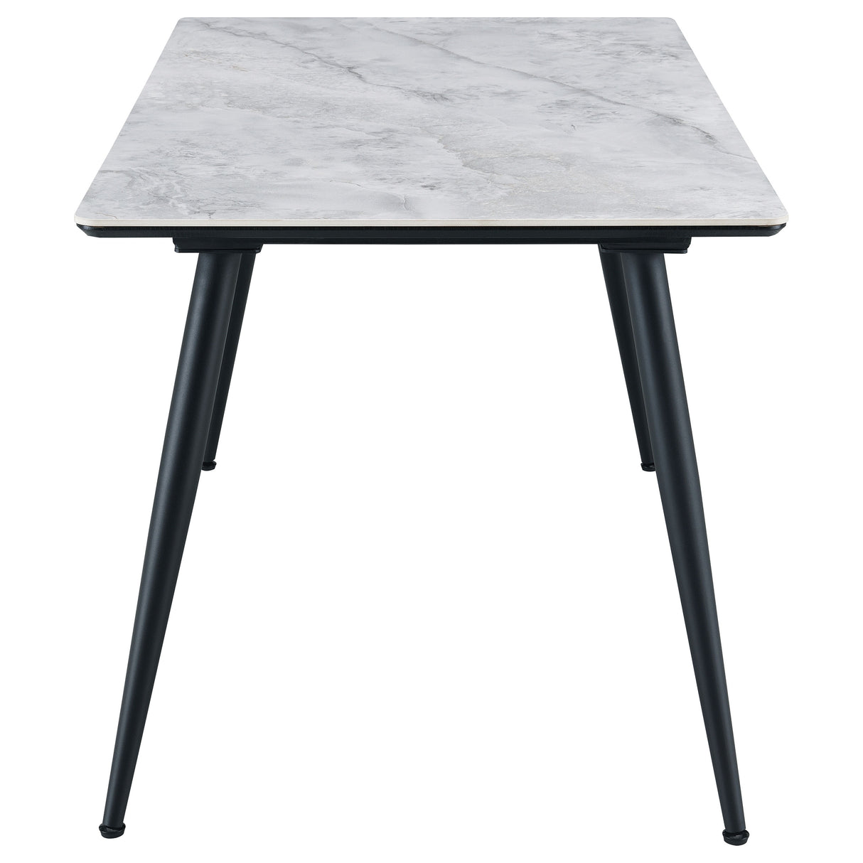 Dennison Grey Marble Rectangular 55-Inch Ceramic Top Dining Table