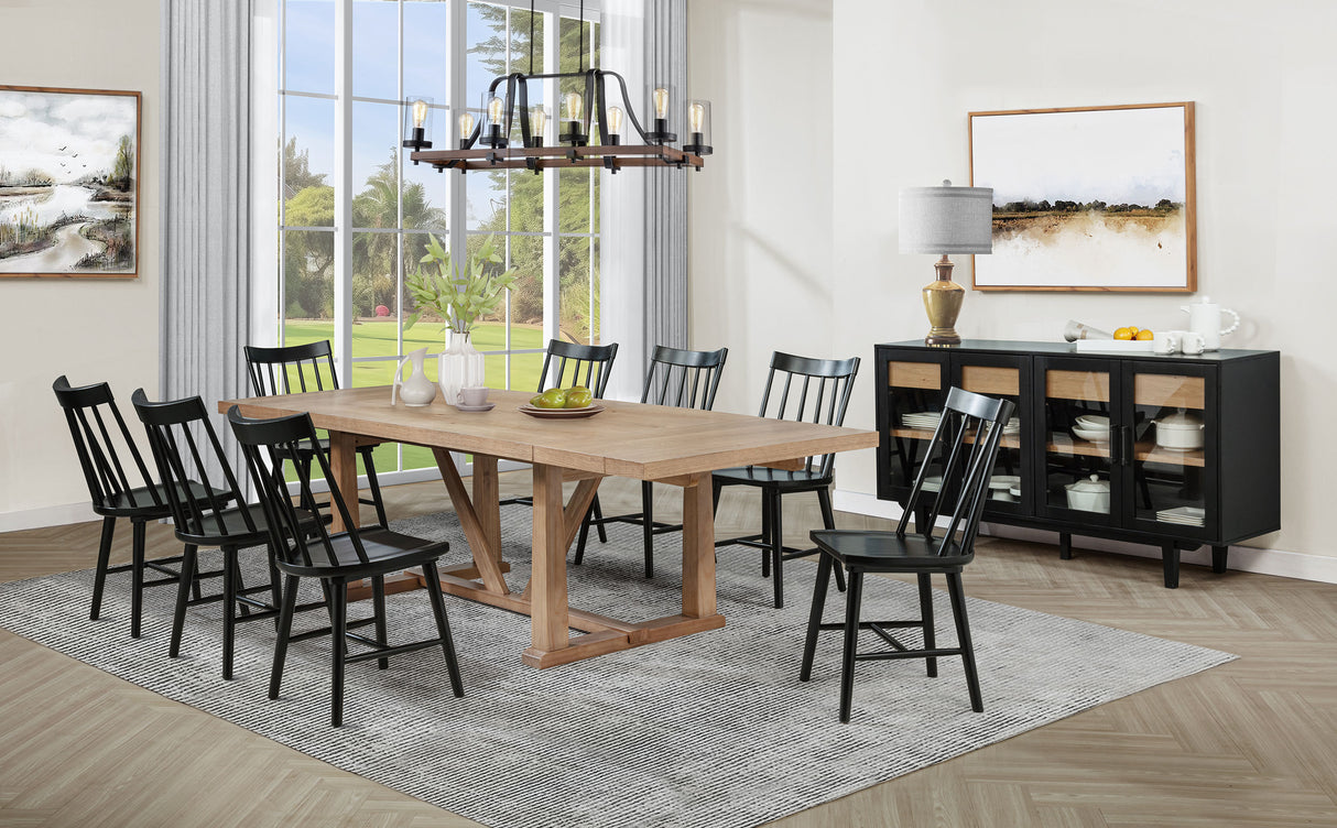 Middleton 10-piece Extension Leaf Dining Set Natural Brown