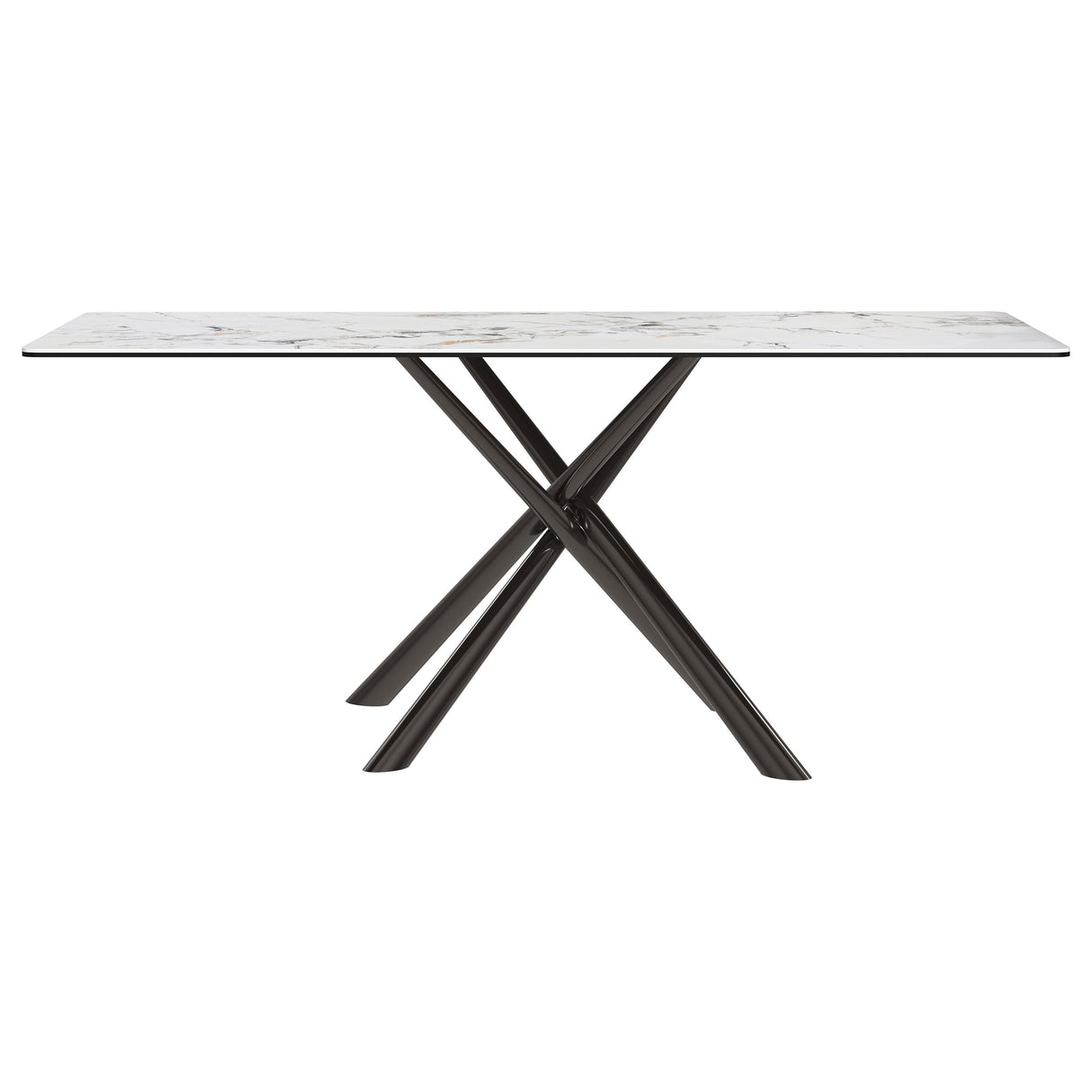 Carvell Mirage White Rectangular Sintered Stone Dining Table