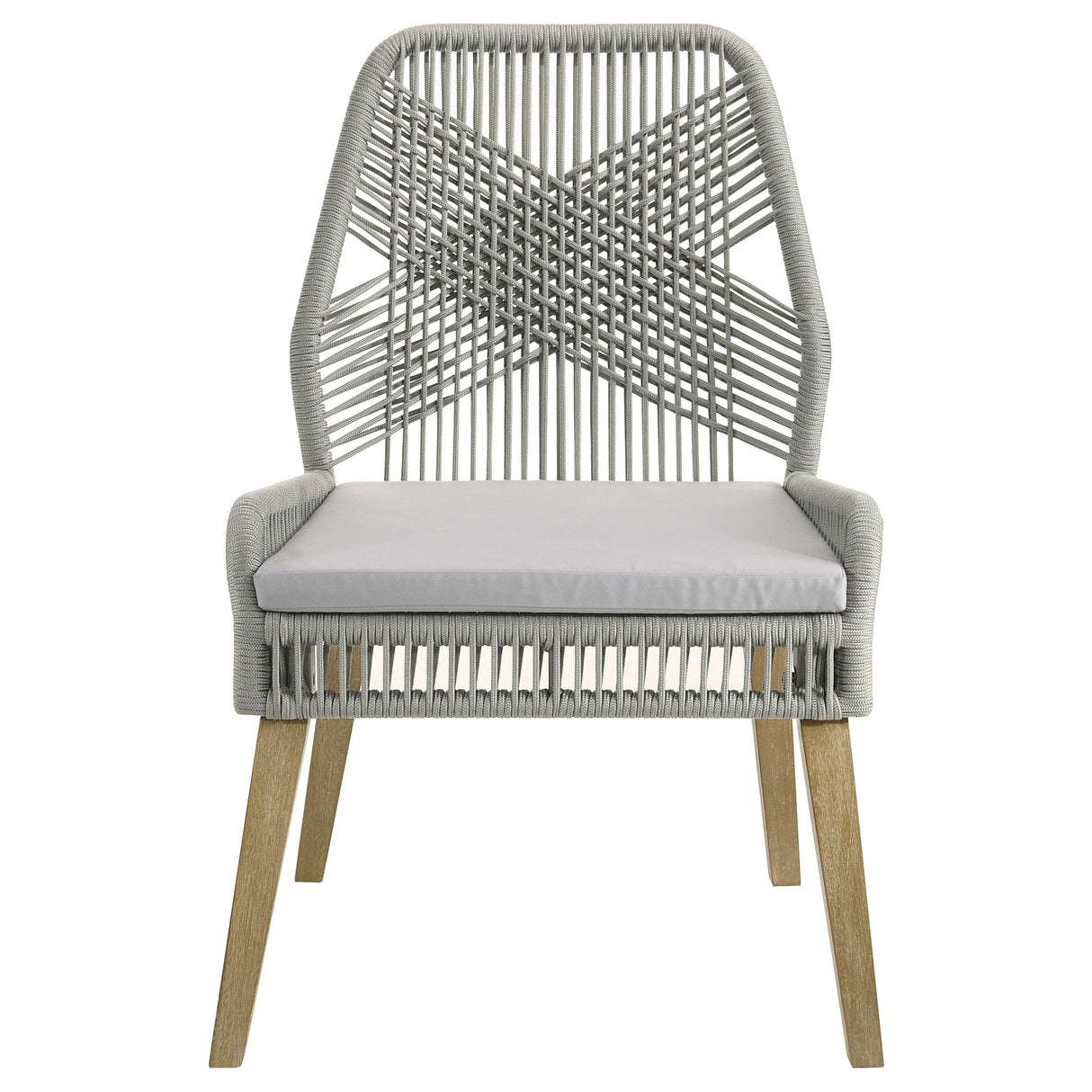 Nakia Woven Back Side Chairs Grey (Set Of 2)