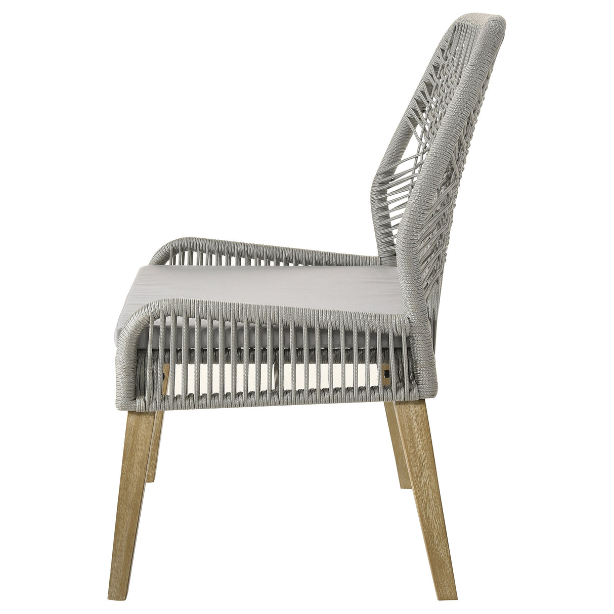 Nakia Woven Back Side Chairs Grey (Set Of 2)