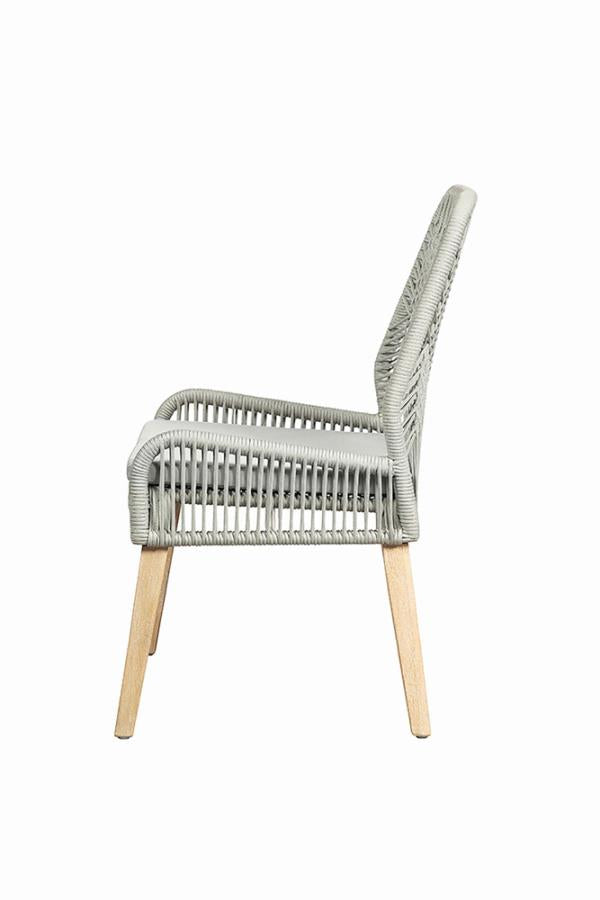 Nakia Woven Back Side Chairs Grey (Set Of 2)