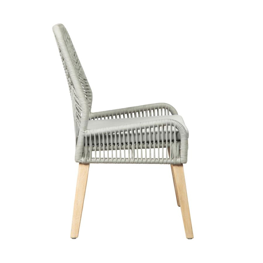 Nakia Woven Back Side Chairs Grey (Set Of 2)