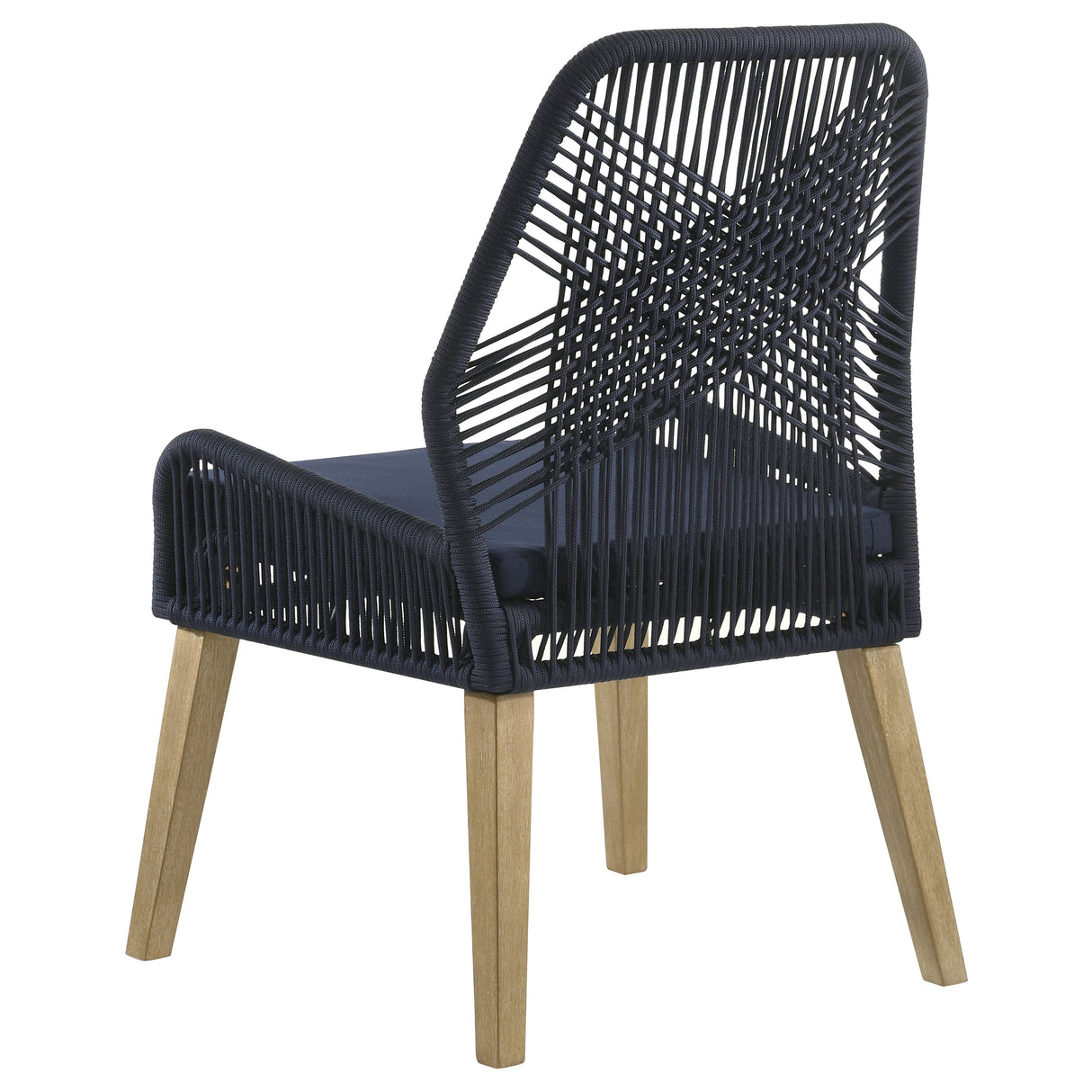 Nakia Woven Rope Dining Chairs Dark Navy (Set Of 2)