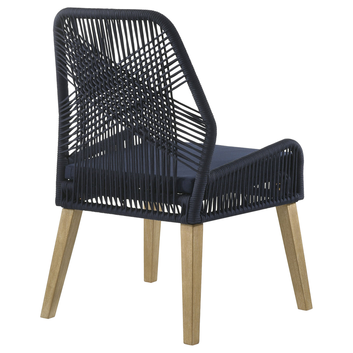 Nakia Woven Rope Dining Chairs Dark Navy (Set Of 2)
