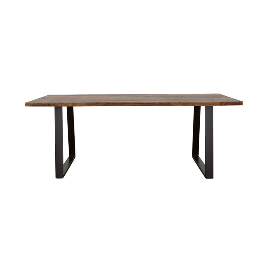 Ditman Live Edge Dining Table Grey Sheesham And Black