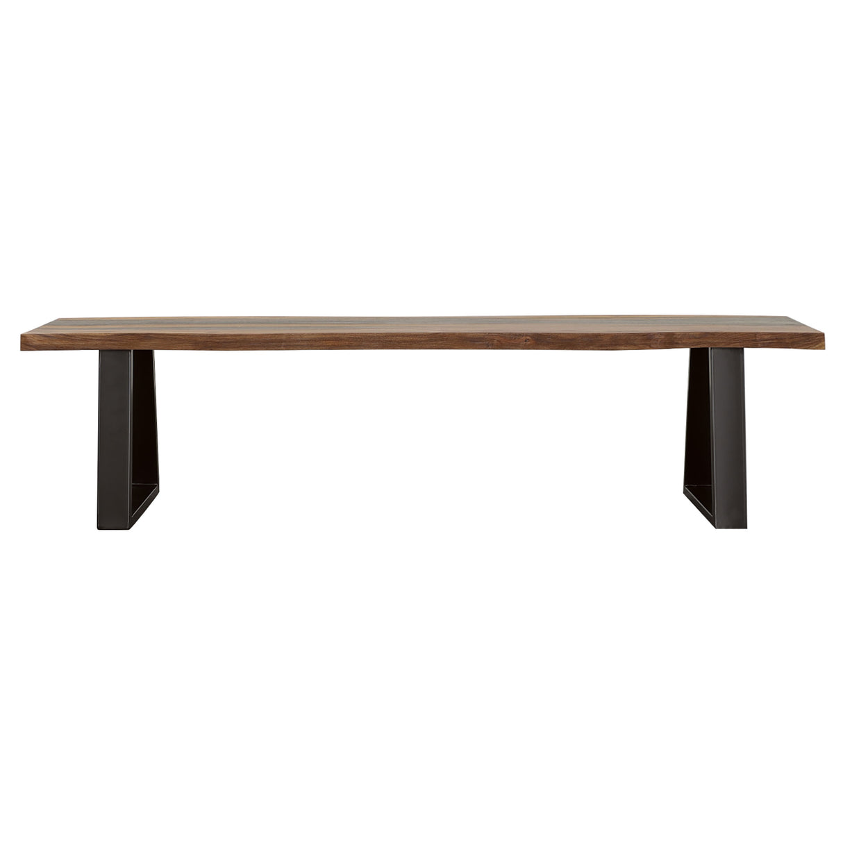 Ditman Live Edge Dining Bench Grey Sheesham And Black