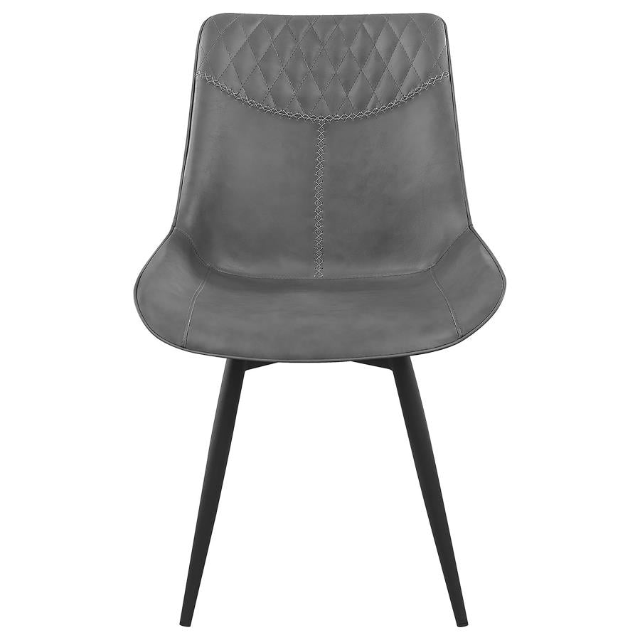 Brassie Upholstered Side Chairs Grey (Set Of 2)