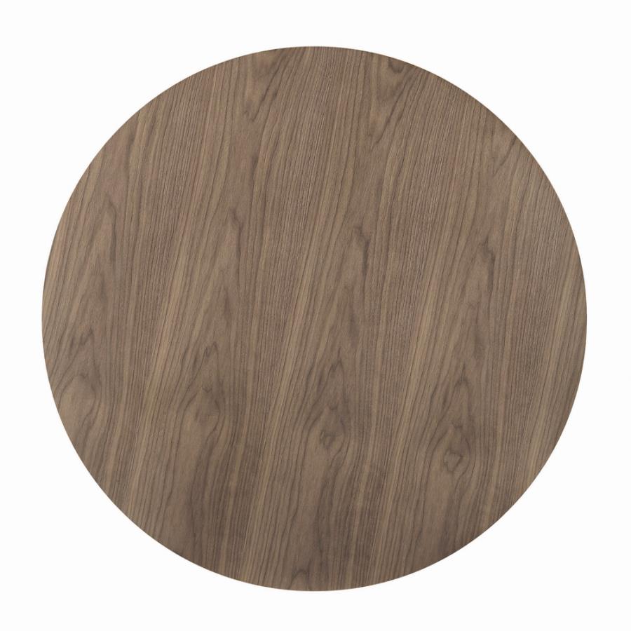 Cora Round Dining Table Walnut And Black