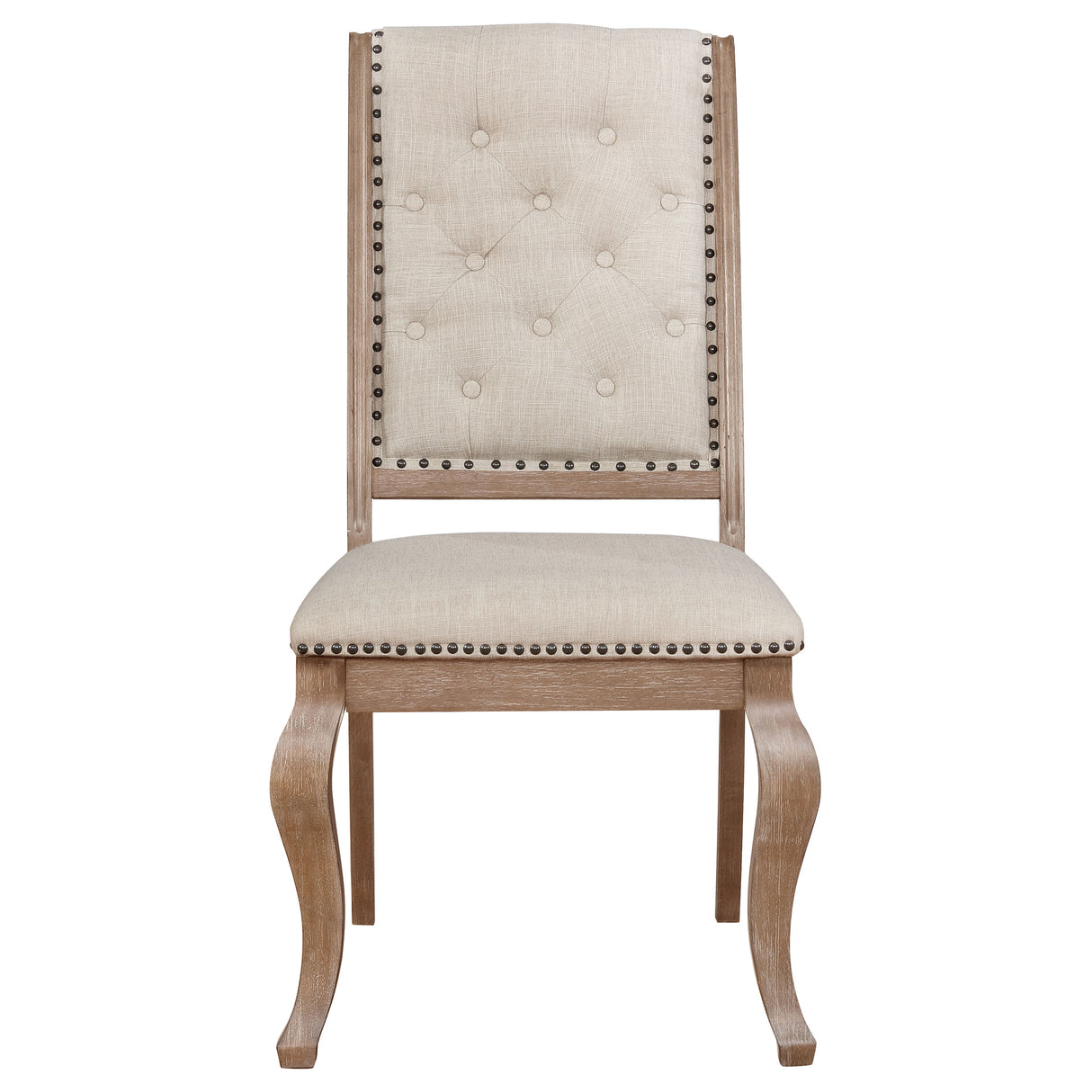 Brockway Cove Tufted Side Chairs Cream And Barley Brown (Set Of 2)