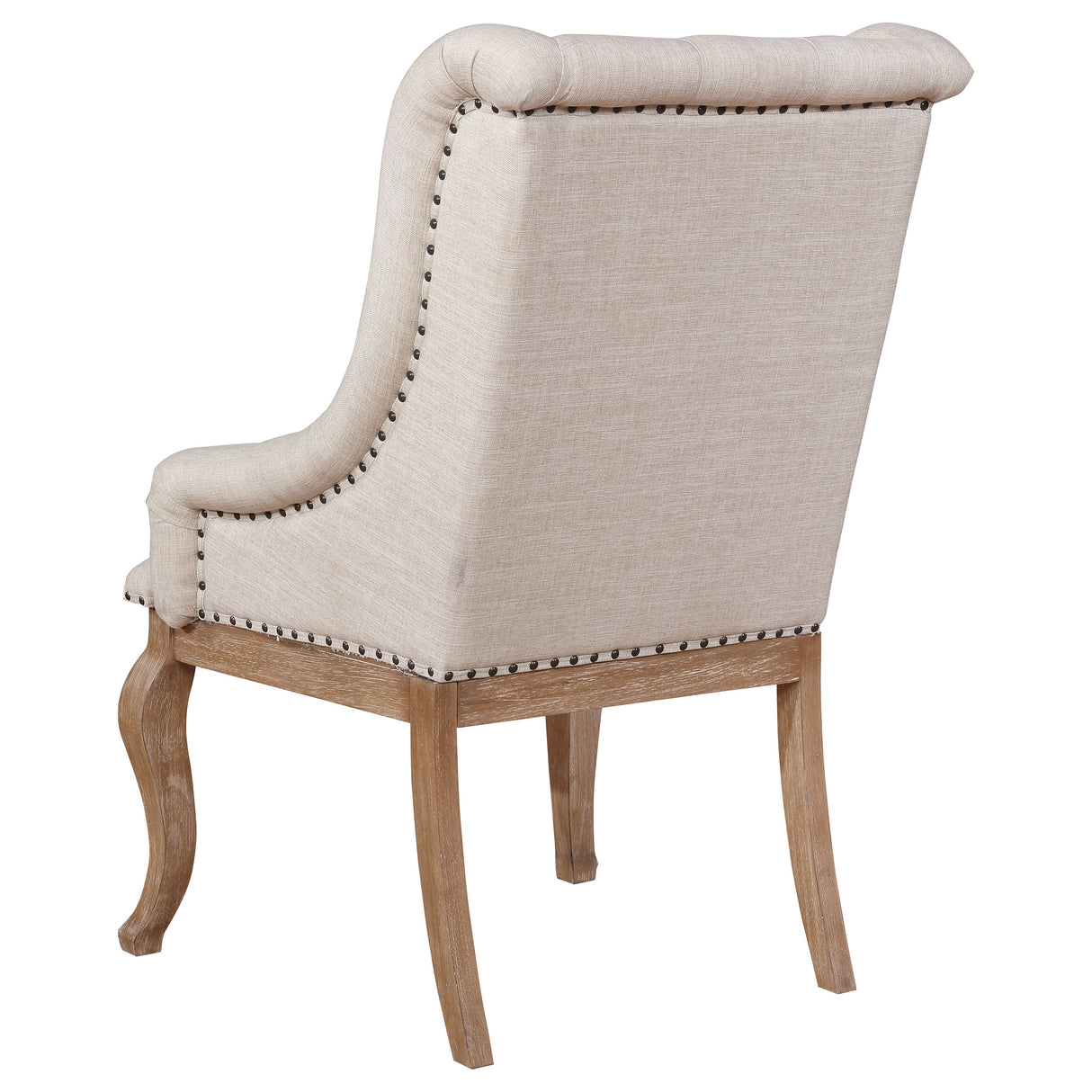 Brockway Cove Tufted Arm Chairs Cream And Barley Brown (Set Of 2)