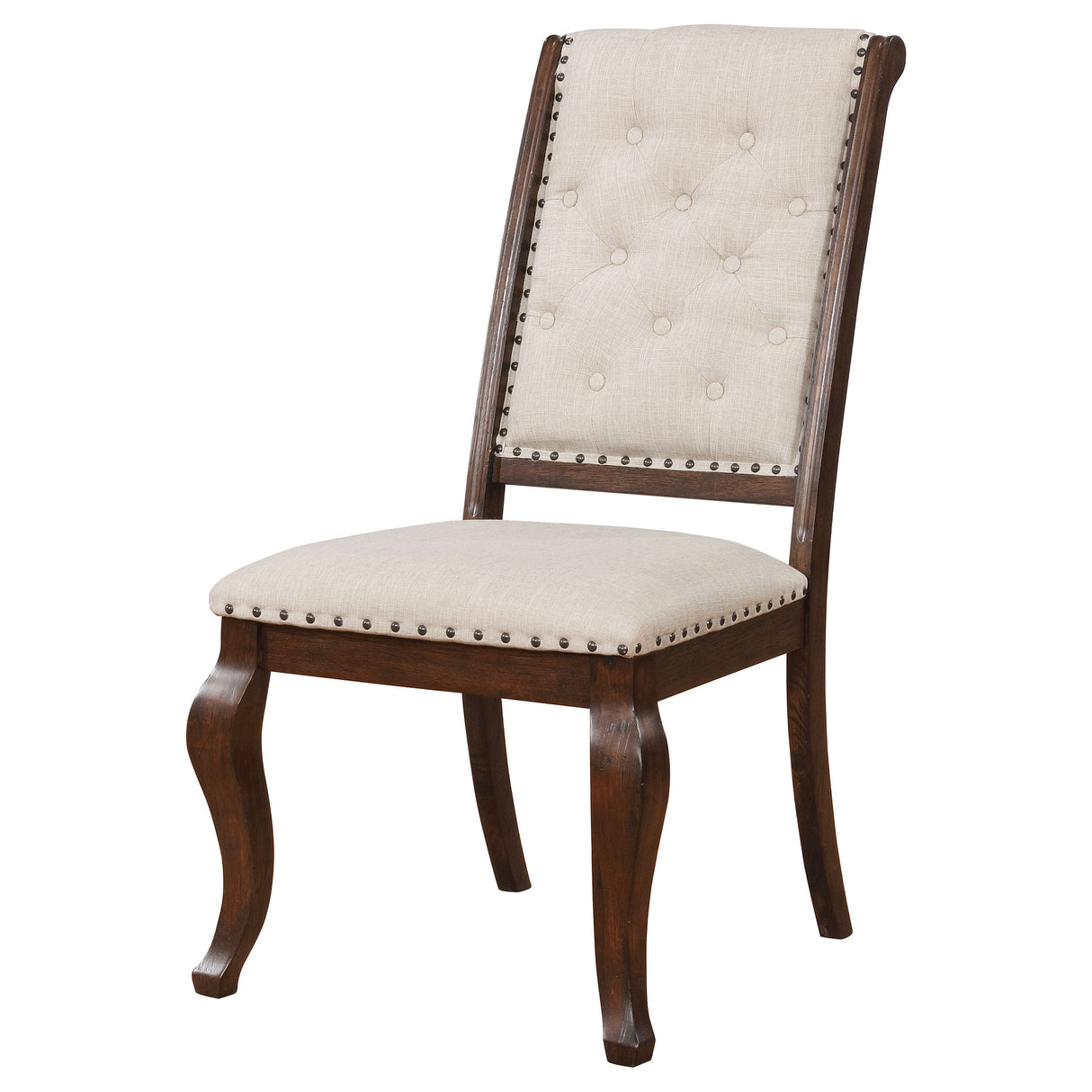 Brockway Cove Tufted Dining Chairs Cream And Antique Java (Set Of 2)